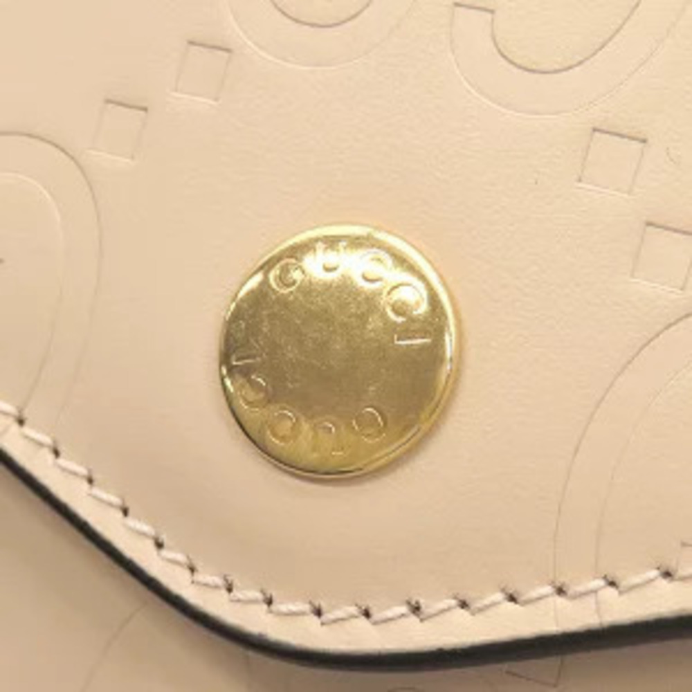 Gucci GG Leather Shoulder Bag Beige Super - Picture 5 of 6
